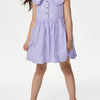 Children's Daisy Peter Pan Collar Sleeveless Dress - Blue Purple