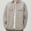 Men's Plus Size Button Up Long Sleeve Shirt - Khaki