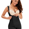 Full Size Side Zip Up Wide Strap Shapewear - Black