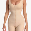 Full Size Zip-Up Lace Detail Shapewear - Nude