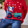 Children's Santa Tractor Crew Neck Sweatshirt - Red