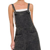 Zenana Woven Double Gauze Acid Washed Romper - ASH BLACK
