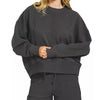 Zenana Ribbed Round Neck Pullover and Shorts Set - BLACK