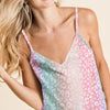 BiBi Gradation Leopard Sleeveless Top - PASTEL MULTI