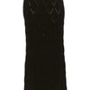 ADORA Scallop Trim Detail Knit Skirt - BLACK