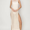 HYFVE Crochet Backless Cover Up Dress - Beige