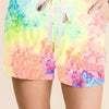 BiBi Tie Dye Soft Knit Casual Shorts - MULTI