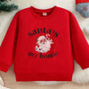 Children's Christmas Santa 's My Homie Graphic Sweatshirt - Red