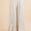 VERY J Palazzo Elastic Waist Comfy Pants - Oatmeal