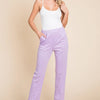 Culture Code Full Size Pin Tuck Detail Slim Pants - Lilac