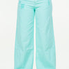 American Bazi High Waist Distressed Wide Leg Jeans - Mint Blue