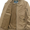 Men's Plus Size Casual Lightweight Bomber Jacket - Khaki