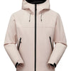 Men's Full Size Waterproof Hooded Zip Up Jacket Plus Size - Shallow Powder