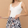 And The Why Wrinkle-free Stretchy Cooling Fabric Shorts - FLORAL