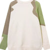Men's Contrast Round Neck Long Sleeve Sweater - Apricot