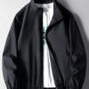 Men's Plus Size Casual Lightweight Bomber Jacket - Black
