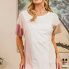 BiBi Color Block Short Sleeve T-Shirt - Rose/Blush/Ivo/Oys