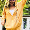 And The Why Hidden Leopard Knit Hoodie Top and Shorts Set - WARM YELLOW