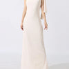 Tie Shoulder Sleeveless Maxi Dress - Apricot