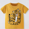 Children's Tiger Graphic Short Sleeve T-Shirt - Gold