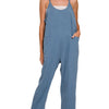 Zenana Spaghetti Strap Pocketed Jumpsuit - DUSTY TEAL