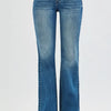 RISEN Full Size Tummy Control High Rise Bootcut Jeans with Double Button Waistband Plus Size - DARK