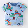 Children's Printed Crew Neck Short Sleeve T-Shirt - Dusty Blue