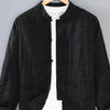 Men's Plus Size Button Up Long Sleeve Shirt - Black
