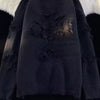 Men's Plus Size Distressed Knit Pullover Sweater - Black
