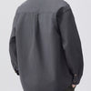 Men's Plus Size Button Up Long Sleeve Shirt - Grey