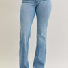 Judy Blue Full Size Mid Rise Bootcut Jeans with Contrast Wash & Front Patch Pockets Plus Size - MD