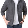Men's Plus Size Lightweight Hooded Windproof Outdoor Jacket - Gray