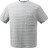 Men's Basic style Round Neck Solid T-Shirt - Flower Gray