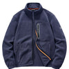 Men's Plus Size Warm Fleece Full-Zip Jacket - Navy