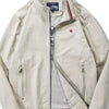 Men's Plus Size Casual Lightweight Zip Up Jacket - Creamy-white