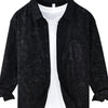 Men's Plus Size Button Up Long Sleeve Shirt - Black
