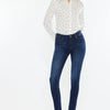 Kancan Mid Rise Super Skinny Jeans - SUPER DARK