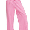 Zenana Fleece Exposed Seam Wide Leg Sweatpants - CANDY PINK
