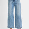 RISEN Full Size High Rise Crop Wide Leg Jeans Plus Size - LIGHT