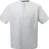 Men's Contrast Half Zip Short Sleeve T-Shirt - Flower Gray