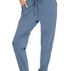 Zenana Drawstring Cotton Joggers with Pockets - DUSTY BLUE