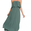 Zenana Woven Crinkle Strapless Maxi Dress - ASH JADE