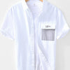 Men's Button Up Short Sleeve Shirt - White