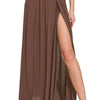 Zenana Woven Crinkle Gauze Long Skirts - BROWN