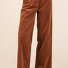 Mittoshop Corduroy Back Elastic Waist Pants - Camel