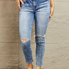 BAYEAS Mid Rise Distressed Skinny Jeans - Medium