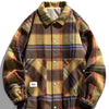 Men's Plus Size Casual Plaid Button-Up Jacket - Red