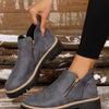 Side Zip Ankle Boots - Dark Gray