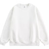 Men's Plus Size Crew Neck Long Sleeve Sweatshirt - White