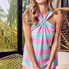 BiBi Multi Color Plaid Brushed Neck Tank - LAVENDER/MINT